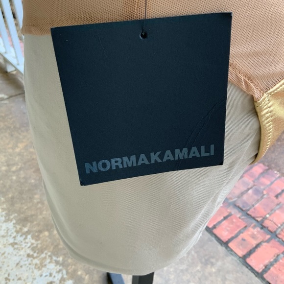 NWT Norma Kamali Snake Mesh Swim Bottom Gold & Sparkly Top Rhinestone w Straps - Picture 4 of 13